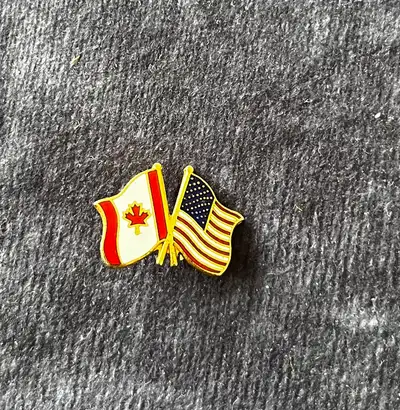 Canada and USA Friendship Lapel Pin, View more