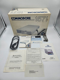 Commodore 1571 Disk Drive Complete In Box, Tested! 