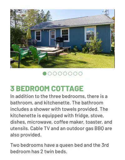 Cottage for rent for CBMF at Sunset, View more