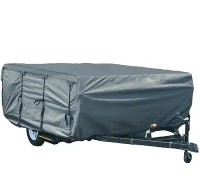 GEARFLAG Pop-up Camper Cover Reinforced Windproof Side-Straps Triple-Layers Anti-UV Water-Resistance...