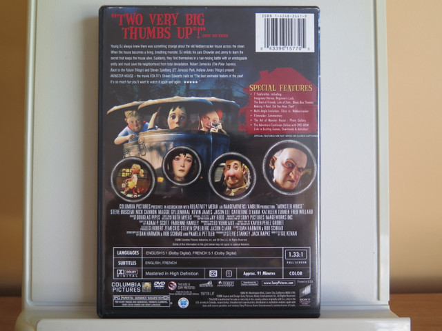 Monster House - DVD dans CD, DVD et Blu-ray  à Longueuil/Rive Sud - Image 2
