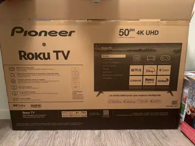 Pioneer Roku 50inch 4K uhd tv, View more