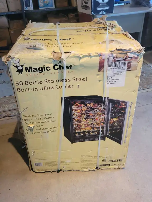 New magic chef 50 bottle stainless steel built in wine cooler  in Refrigerators in Oakville / Halton Region - Image 3
