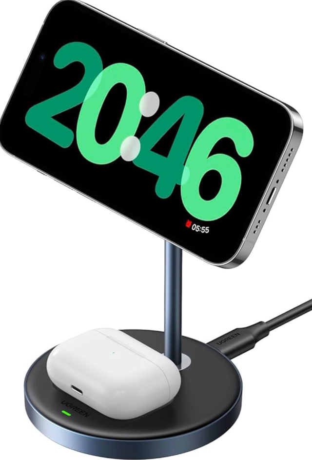 UGREEN MagFlow 2-in-1 Magnetic Wireless Charging Station, 15W Qi in General Electronics in City of Toronto - Image 3