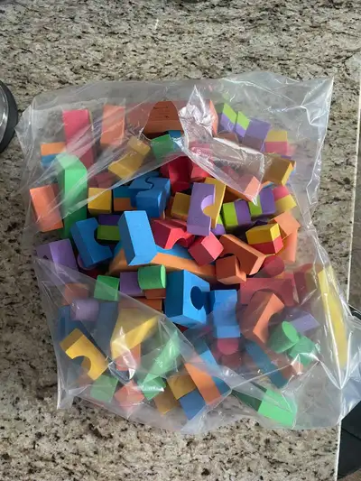 3 packs of foam building blocks $ 20
