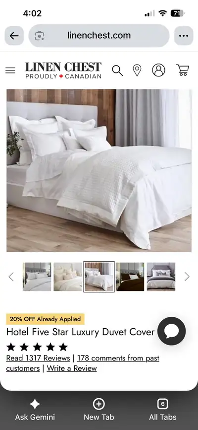 King Size Hotel 5 Star Luxury Duvet Cover & Pillow Shams, View more