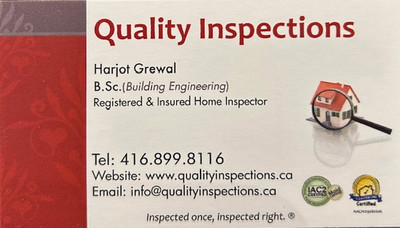 GTA Home Inspector, Certified & Insured Rates from $300!
