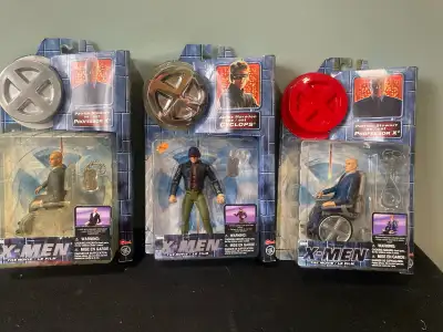 Vintage 2000 X-Men Movie Sealed Figurines, Cyclops Professor X, View more