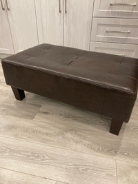 Pleather ottoman