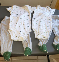 Dino Onsie Pajama set 9 Months