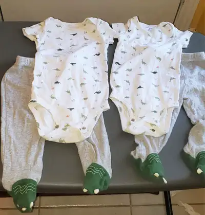 Dino Onsie Pajama set 9 Months, View more