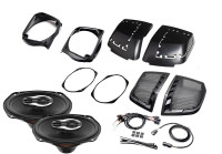 Hertz HD14H Harley Saddle Bag Lid Speaker Cut Kit with Speakers