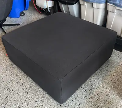 Black Fabric Ottoman, View more