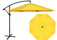 Parasol jardin octogonal 10 pieds jaune décentré Patio Umbrella
