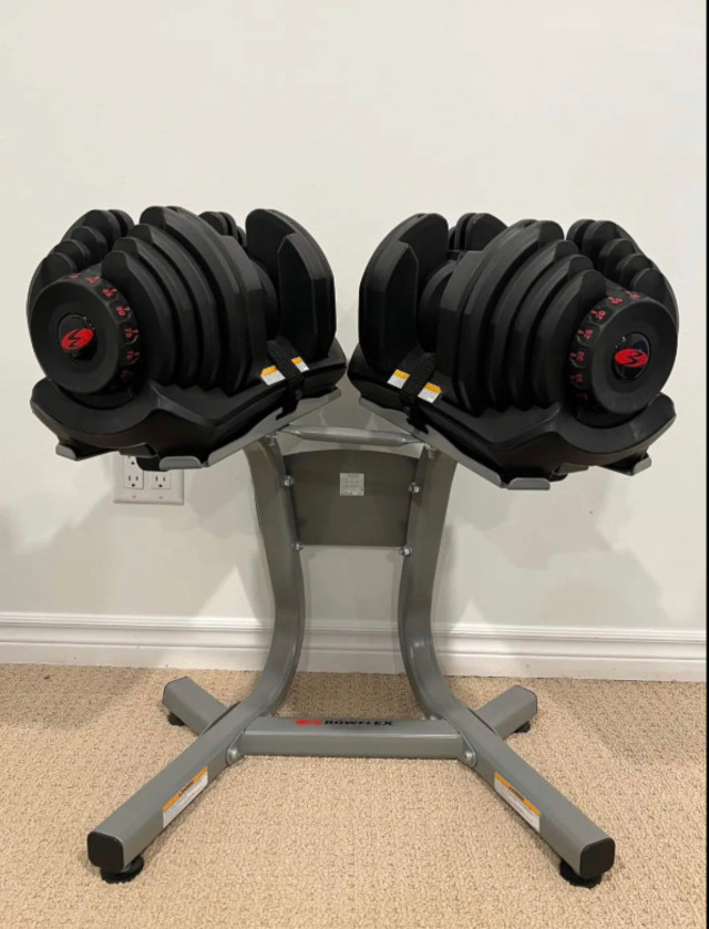 Bowflex 1090 Dumbbells 90lbs With Stand | Exercise Equipment | Mississauga  / Peel Region | Kijiji