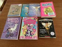 Books  Ponyville,Unicorn on a Roll, Dork Diaries, Judy Moody etc