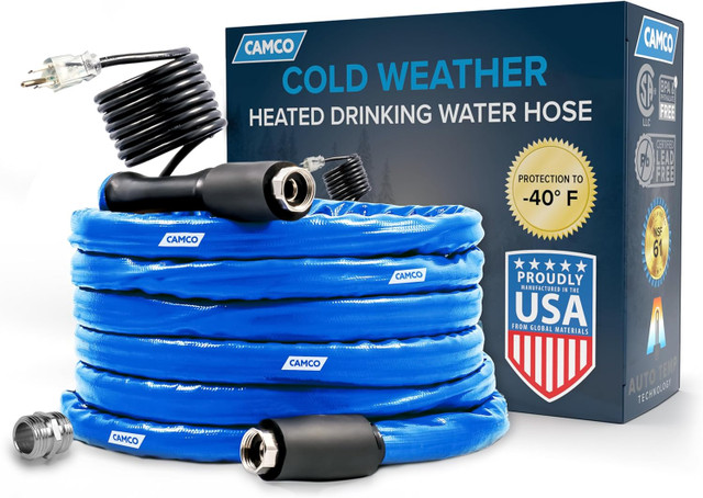 **Reduced!** Camco 25-foot Heated Safe Drinking Water Hose -40c in RVs & Motorhomes in Port Alberni - Image 2