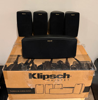Klipsch Quintet and KW-100 Subwoofer 5.1 home theater speakers