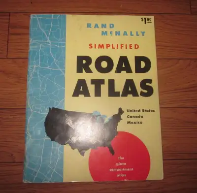 Vintage Rand McNally Road Atlas Map Canada / USA 1959, View more
