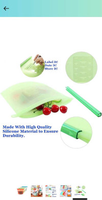 Reusable Silicone Food Storage bags- New
