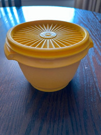 Tupperware small yellow storage container