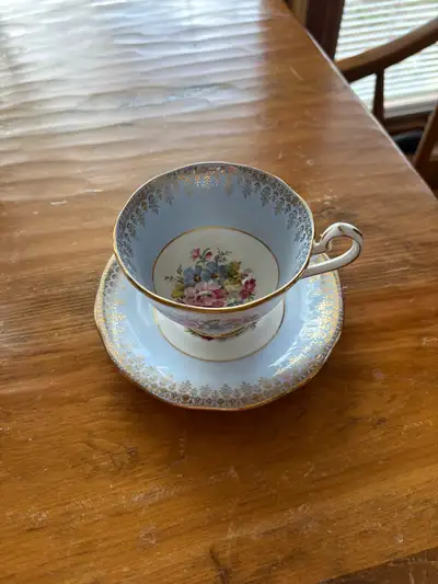Queen Anne Teacup and saucer, View more
