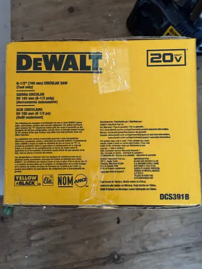 Dewalt cordless circular saw unopened in box