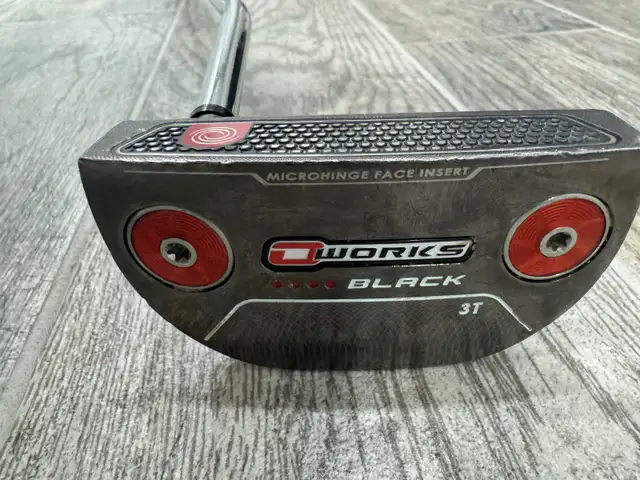 LEFT - ODYSSEY QWORKS BLACK 3T PUTTER – 34" – SUPERSTROKE GRIP