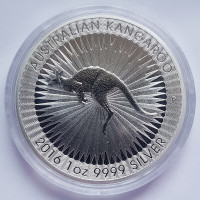 Australia 1 Dollar $1 Australian Kangaroo 1 oz 9999 Silver Coins