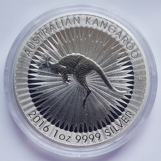 Australia 1 Dollar $1 Australian Kangaroo 1 oz 9999 Silver Coins in Arts & Collectibles in Edmonton