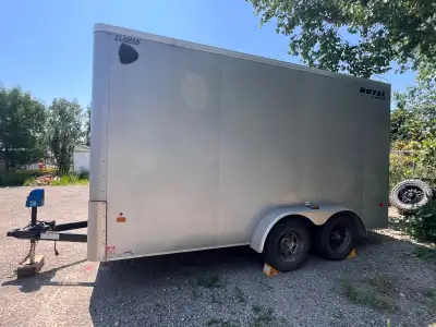 Cargo trailer 7x7x14 with ramp door for rent 1600lb dry weight 10000lb axle 2 5/16” hitch ball 80$ a...