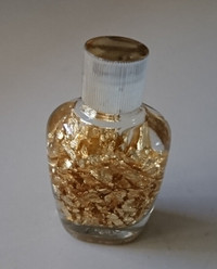 Vintage Genuine Gold Flakes in Liquid Bottle