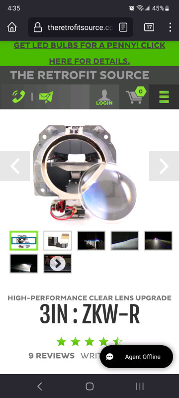 Evo X/RalliArt Projector Clear Lenses in Other Parts & Accessories in Edmonton