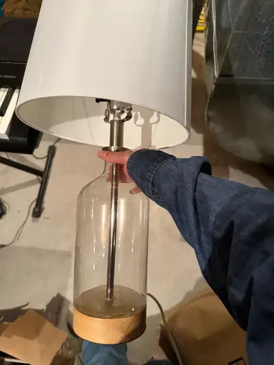 Glass and Wood Lamp, View more