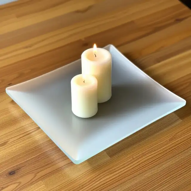 Square Frosted Glass Plate in Home Décor & Accents in Lethbridge - Image 9