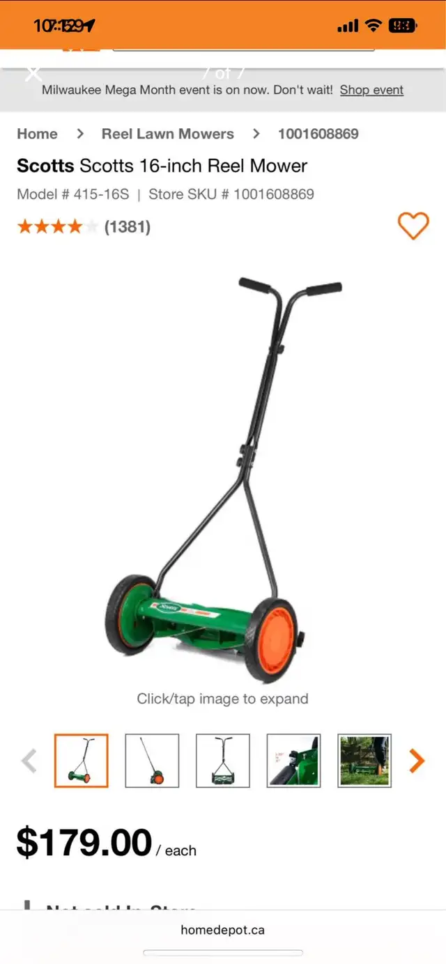BRAND NEW Scotts 16-inch Reel Mower FREE DELIVERY in Lawnmowers & Leaf Blowers in City of Montréal - Image 8