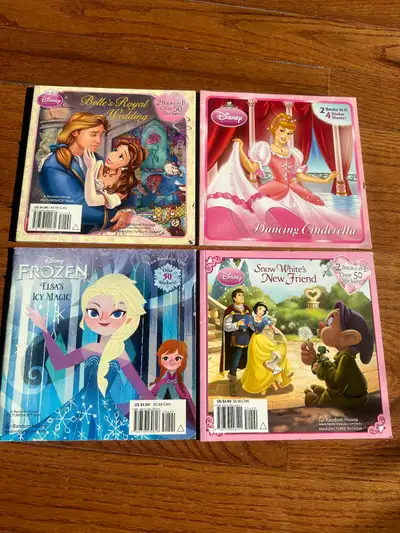4 Disney Princess books, View more