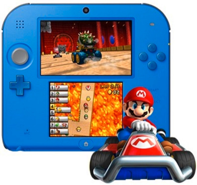 NIB Nintendo 2DS Handheld System w Mario Kart 7 Electric Blue in Nintendo DS in Gatineau - Image 3