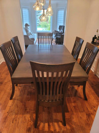 Solid Maple Dining Room Table & Chairs (Mennonite Made)