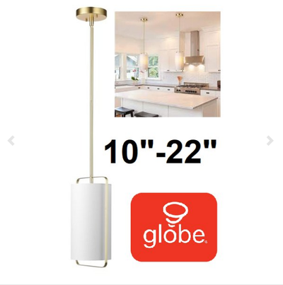 Pendant Lighting, White with Gold- NEW, View more