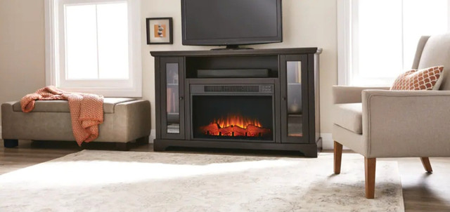 57" Fireplace TV Stand with Remote Control in Fireplace & Firewood in Mississauga / Peel Region