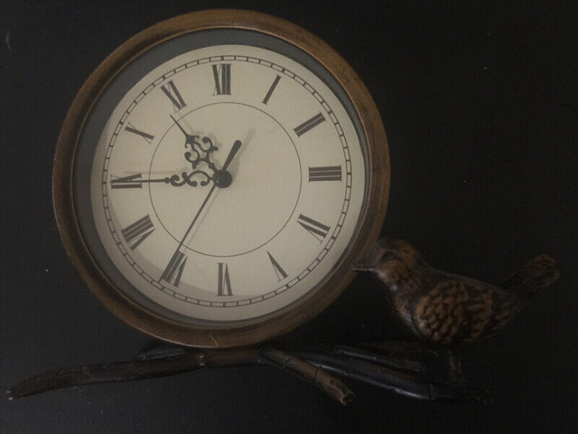 Clock with Brass Bird on Branch in Home Décor & Accents in City of Toronto