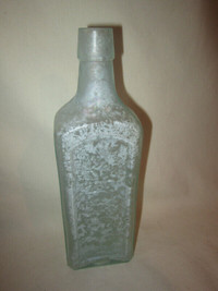 Antique Glass ~ Bottle "Cod Liver Oil with Lime & Soda" 28