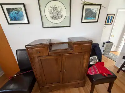 Vintage Waterfall Buffet Cabinet top lift-up Compartment, View more
