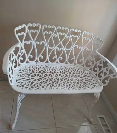Wrought Iron Garden Bench, View more
