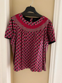 Marc Jacobs Silk/Cotton short sleeve blouse - Size Large