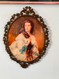Madame Rimsky-Korsako Oval Copper Patina Framed Print-Vintage