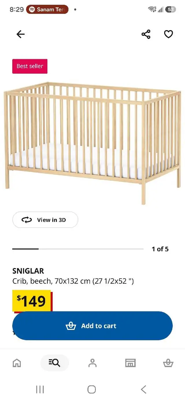 Ikea Crib in Cribs in Edmonton - Image 2