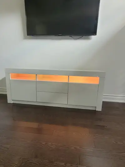 LED TV Stand with Built-In LED Lights — Perfect for 65" TVs!, View more