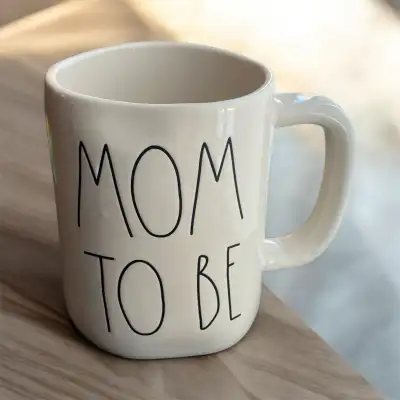Like new - excellent preowned condition was put on display only and never used. Rae Dunn "MOM TO BE"...